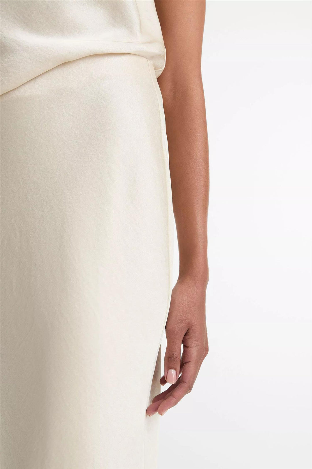 Fluid Satin Bias Column Skirt Bona