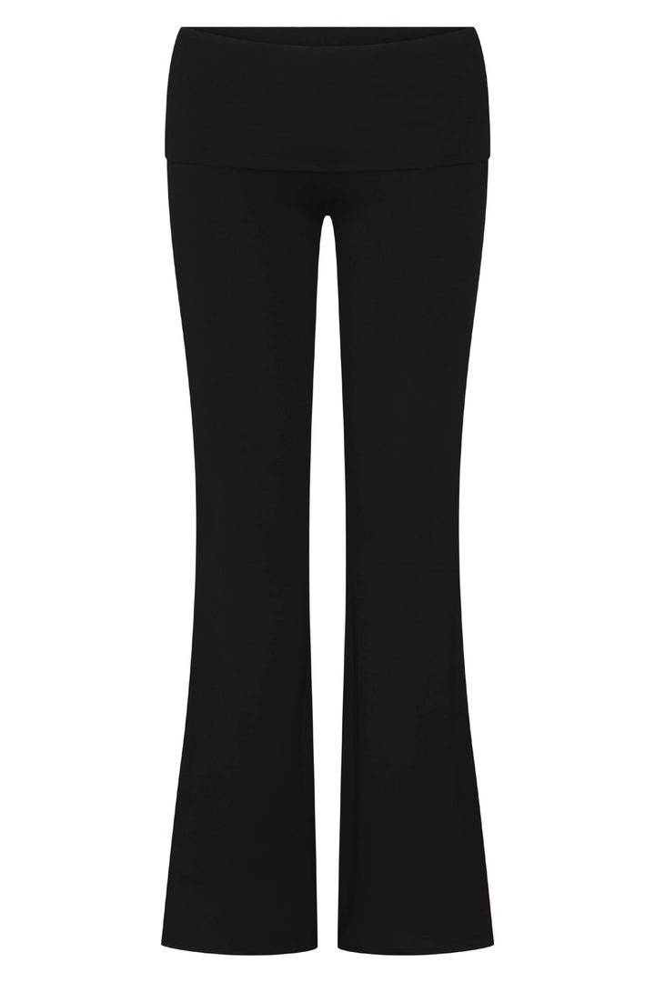Foldover Flare Pant Black