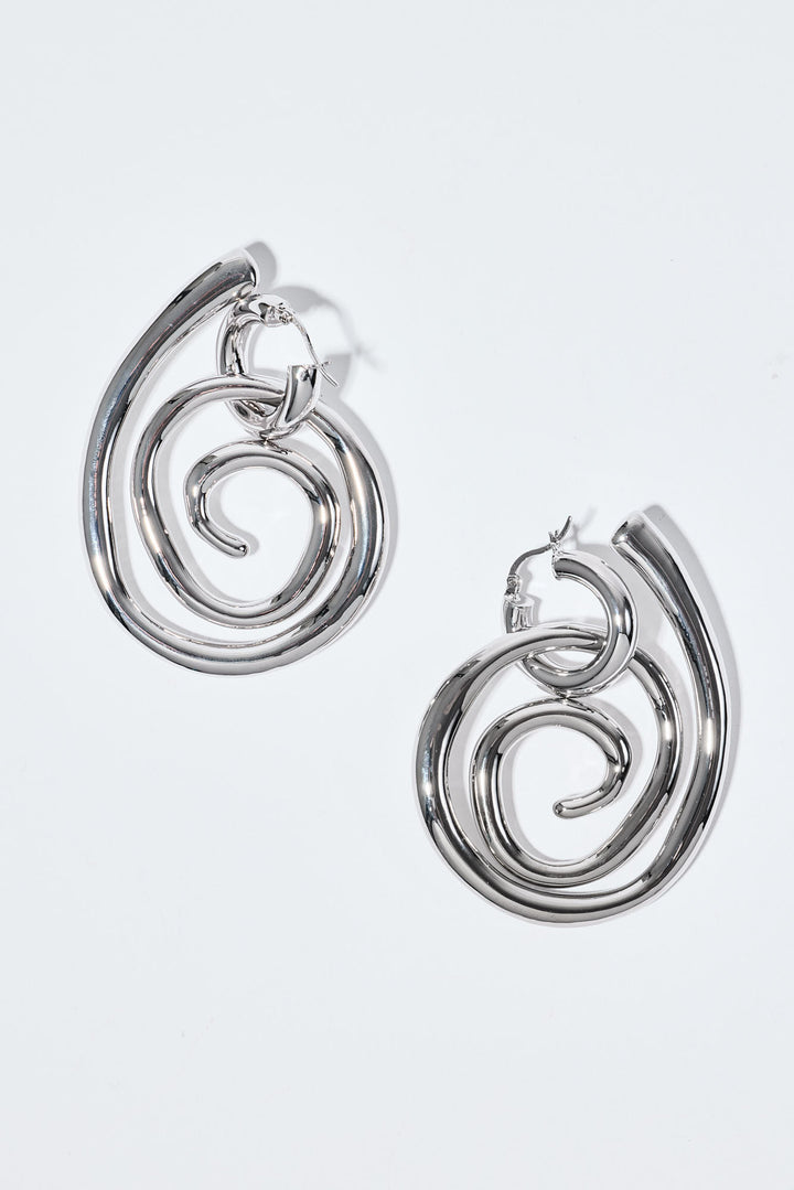 Dahlia Hoops Silver