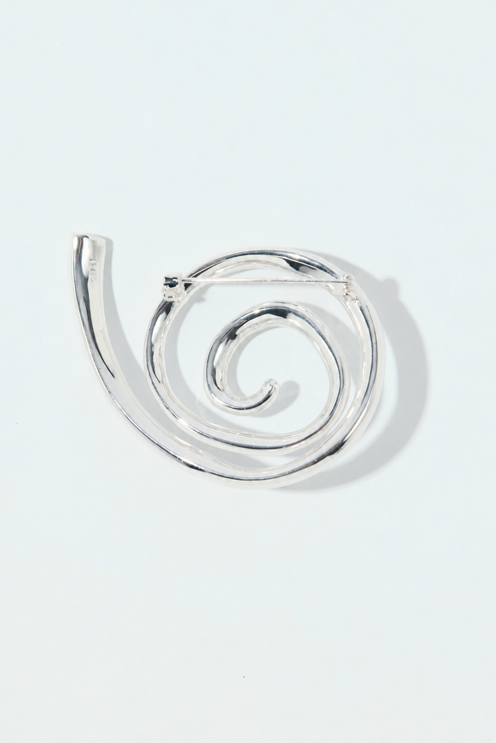Diamond Dahlia Brooch Silver