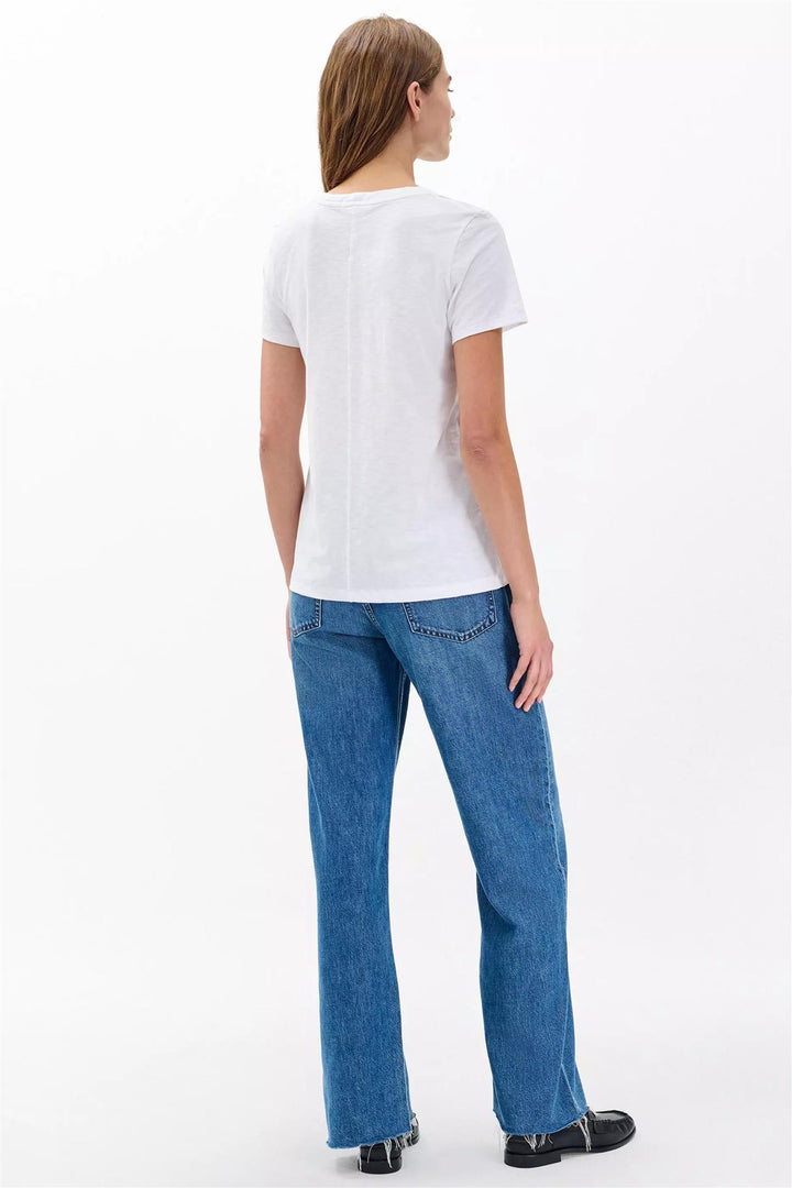 The Slub Vee Bright White