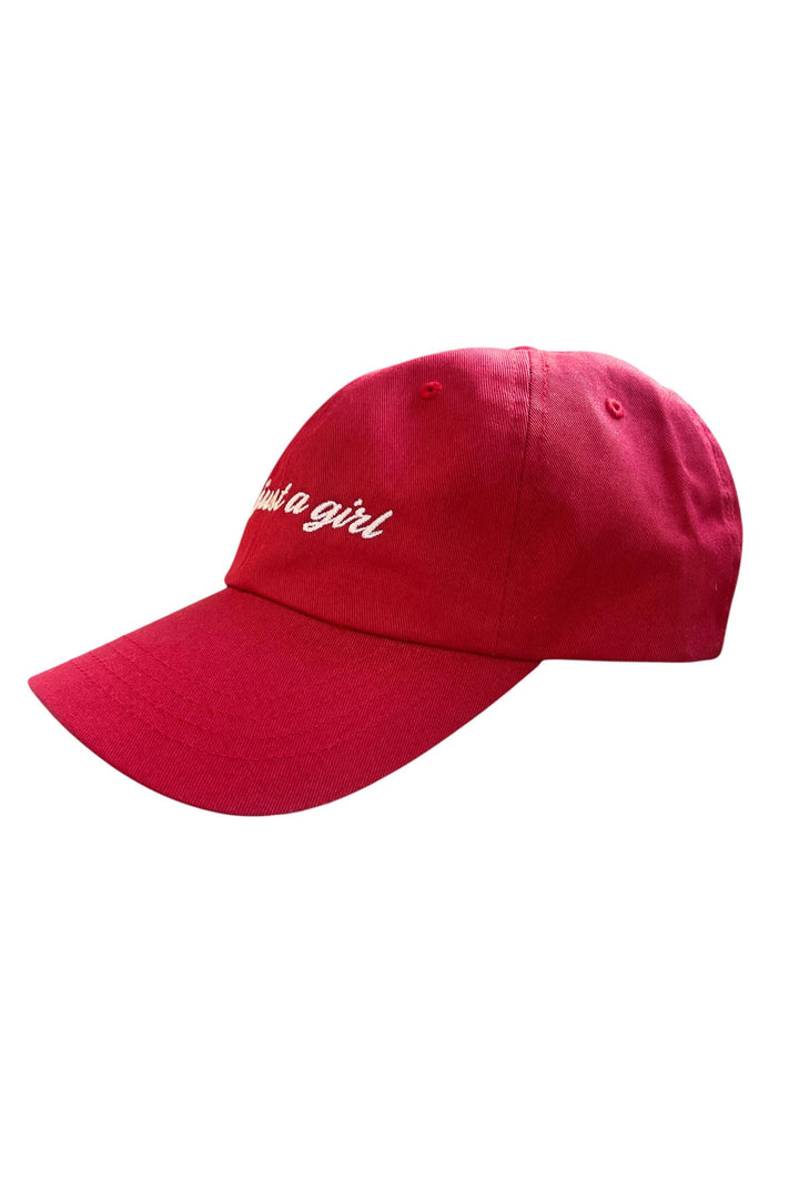 I'm Just a Girl Cap Cranberry