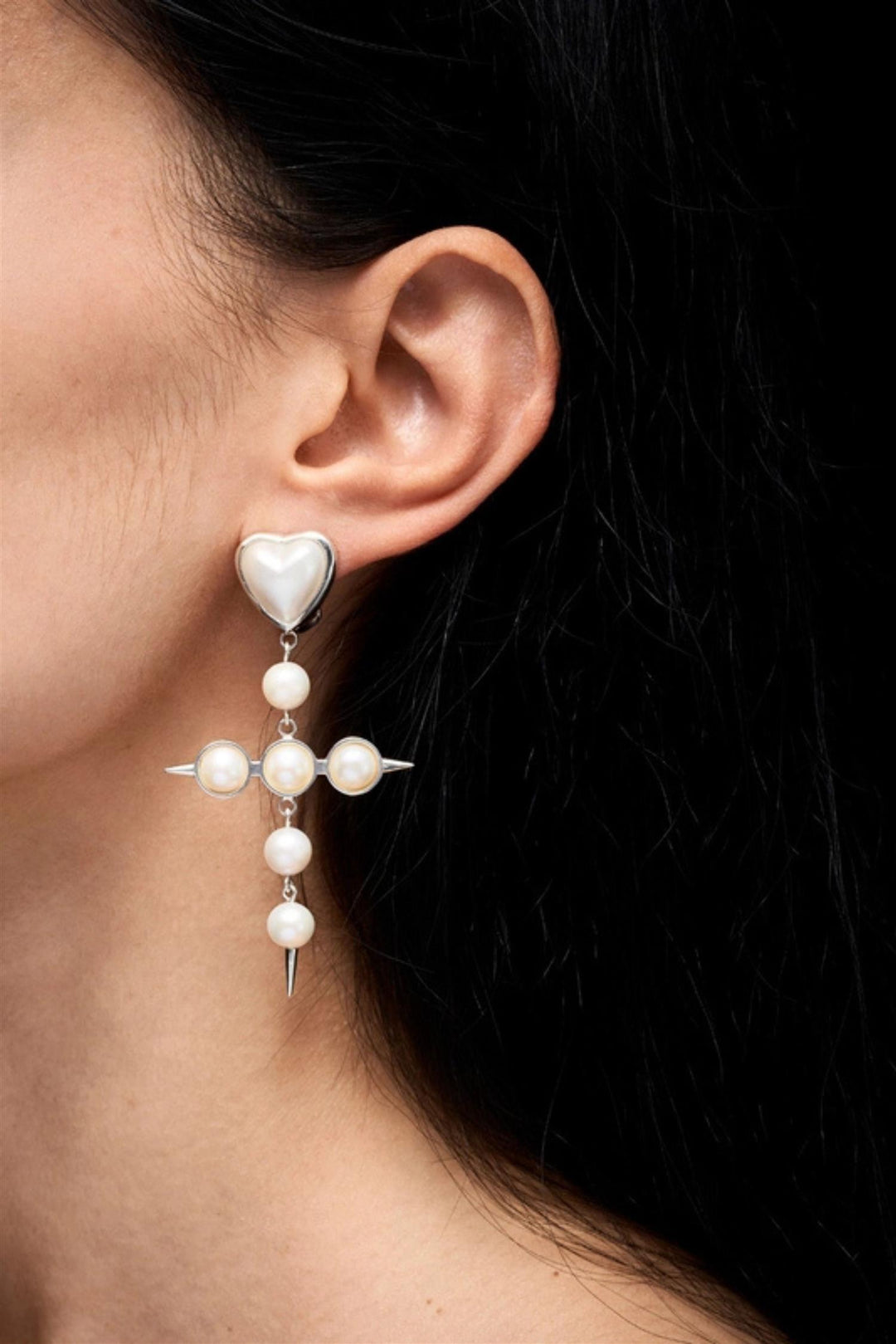 Empress Earring Silver Freshwater Pearl