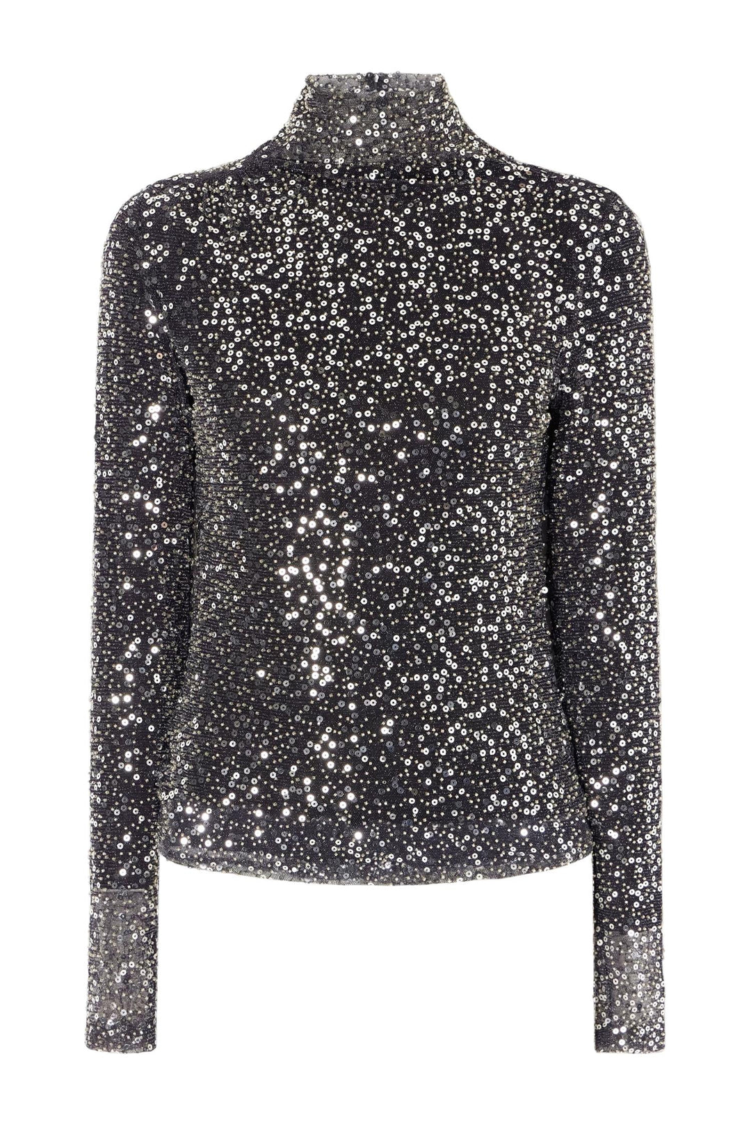 Lou Turtleneck Top Silver
