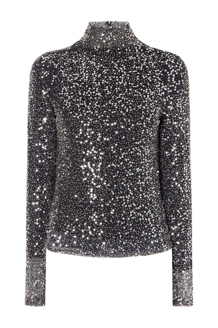 Lou Turtleneck Top Silver