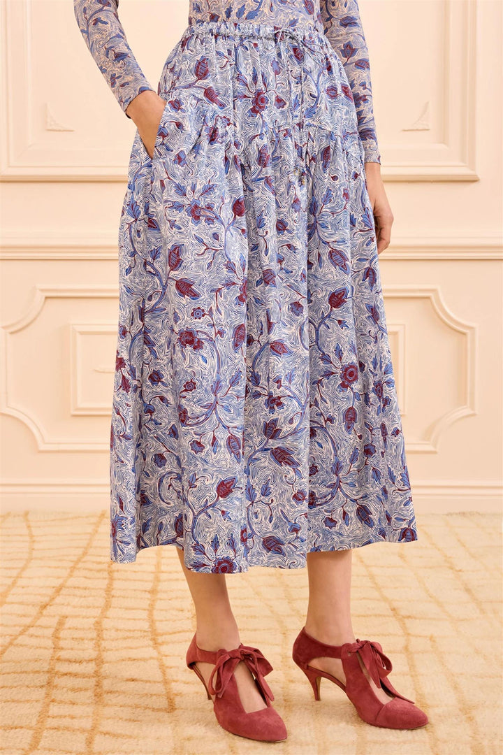 Rosen Midi Skirt Gardenia