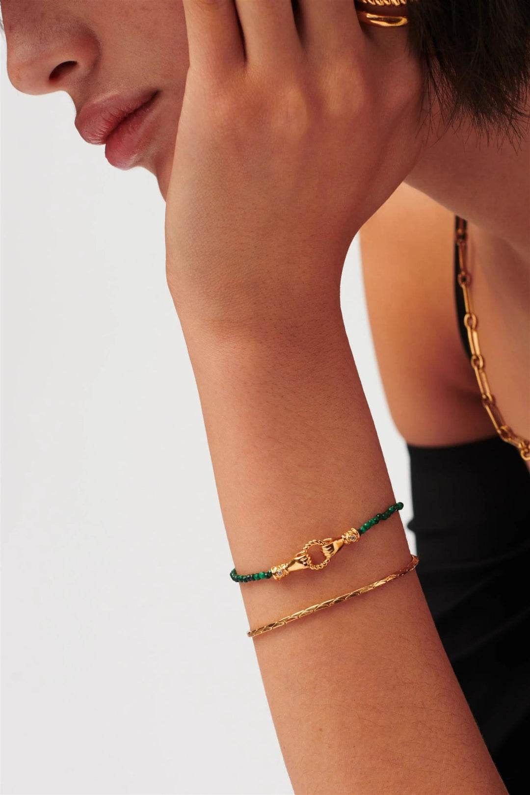 Harris Reed In Good Hands Mini Beaded Gemstone Bracelet