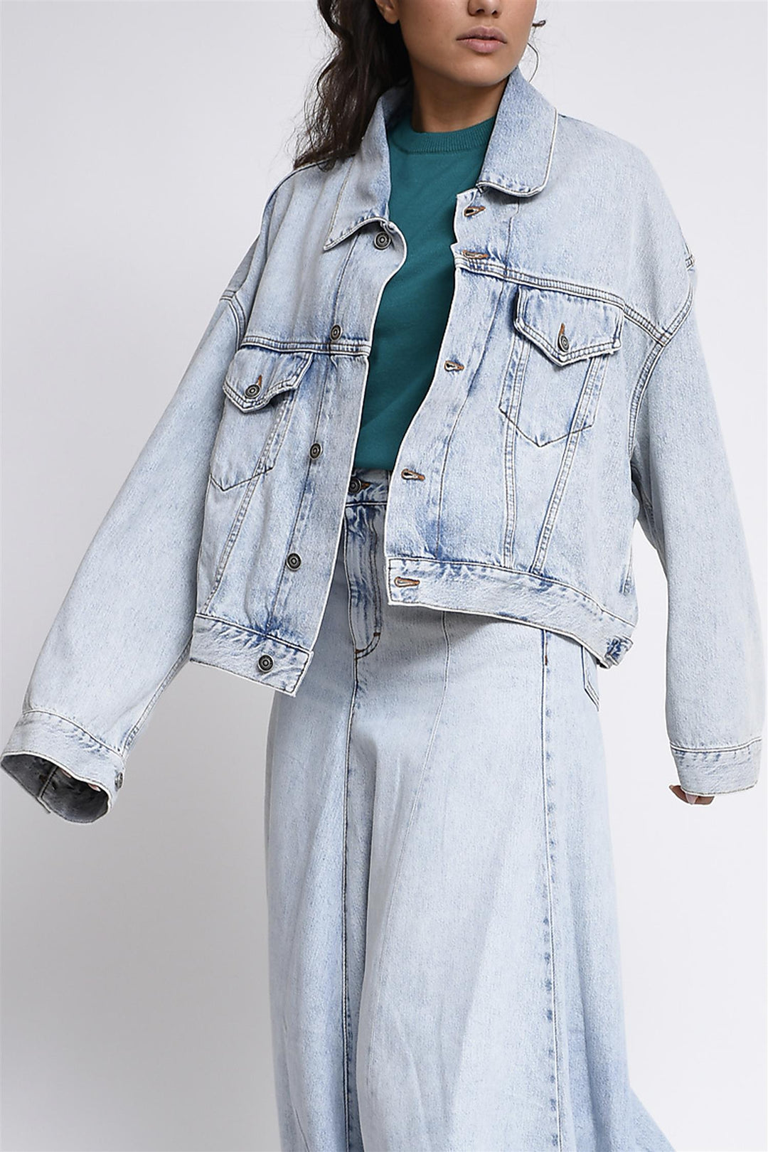 Spencer Oversized Denim Jacket Stromboli Blue