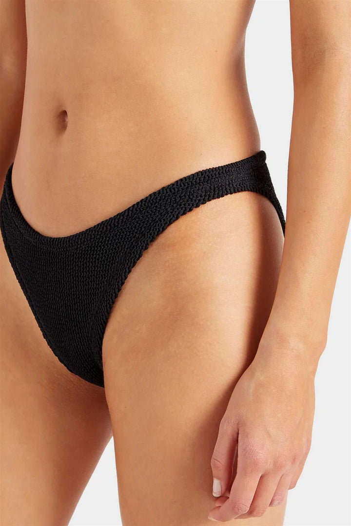 Kacey Crinkle Bikini Black Gingham