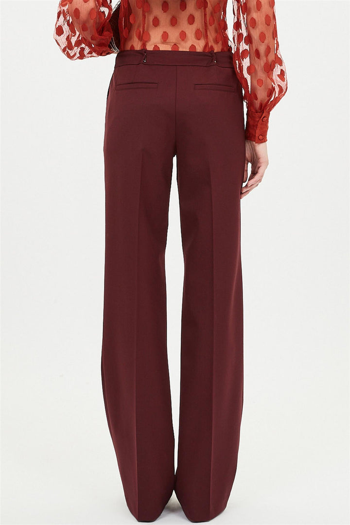 Quartier Mid-Rise Pants Bordeaux