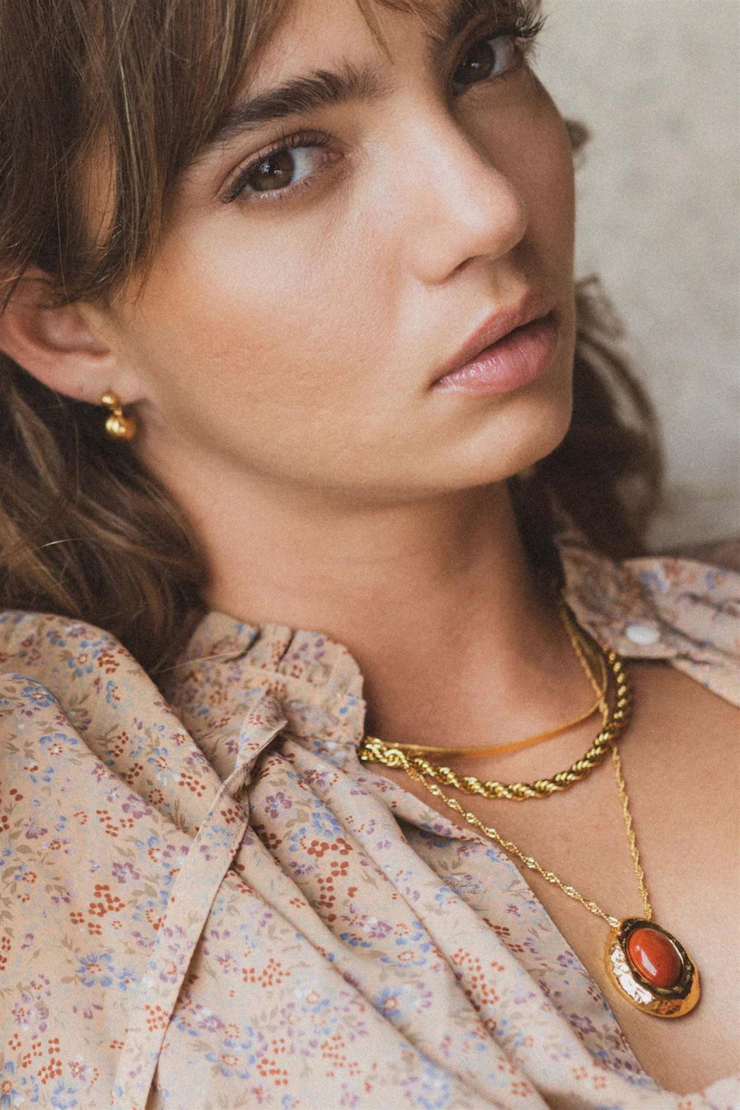 Cherry On Top Necklace Gold