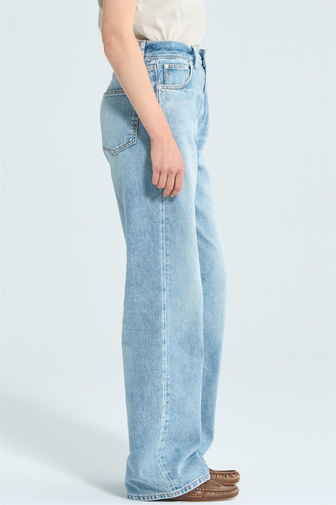 Korea Straight-Leg Jean Blue Aqua