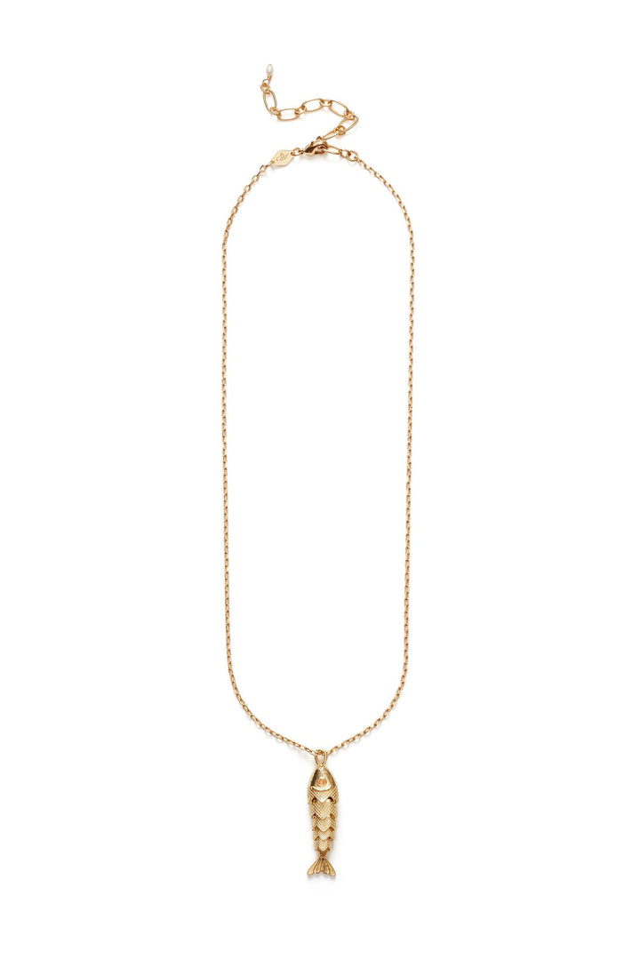 Something Fishy Necklace Gold