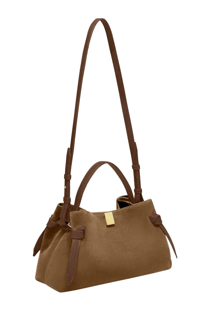 Gyoza Suede Leather Cognac