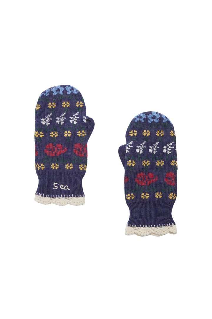 Preston Knit Mittens Navy