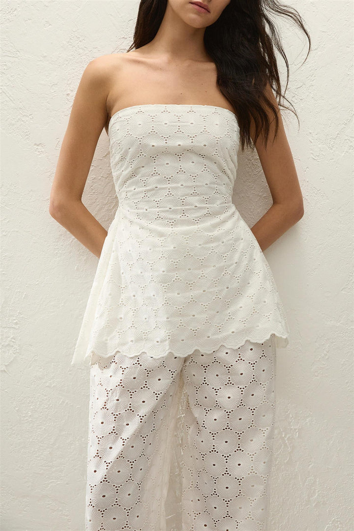 Pamina Top Dolce Broderie White