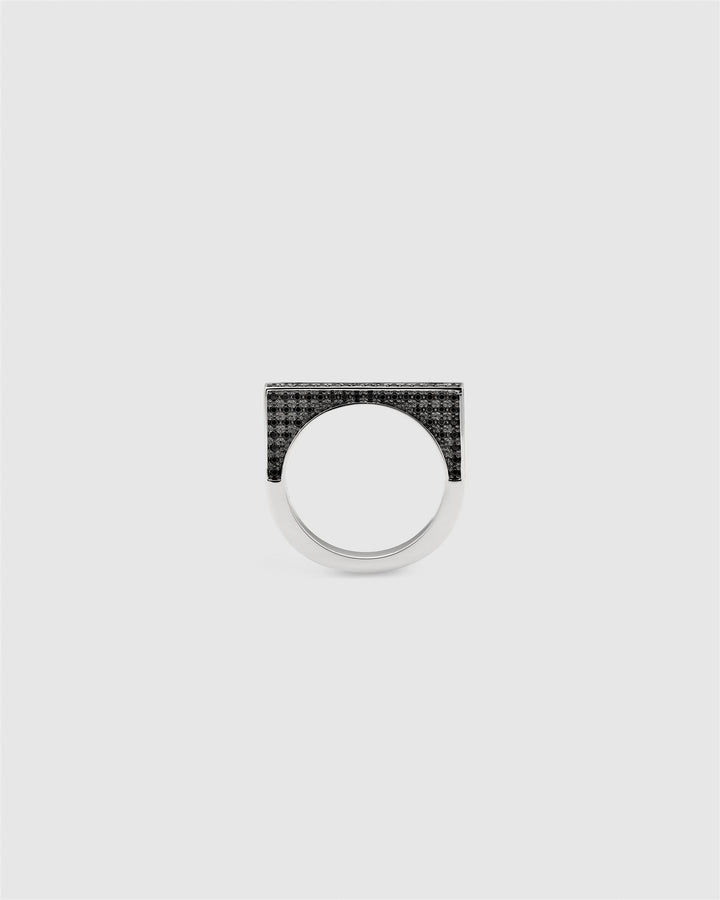 Sleek Ring Full Black Spinel