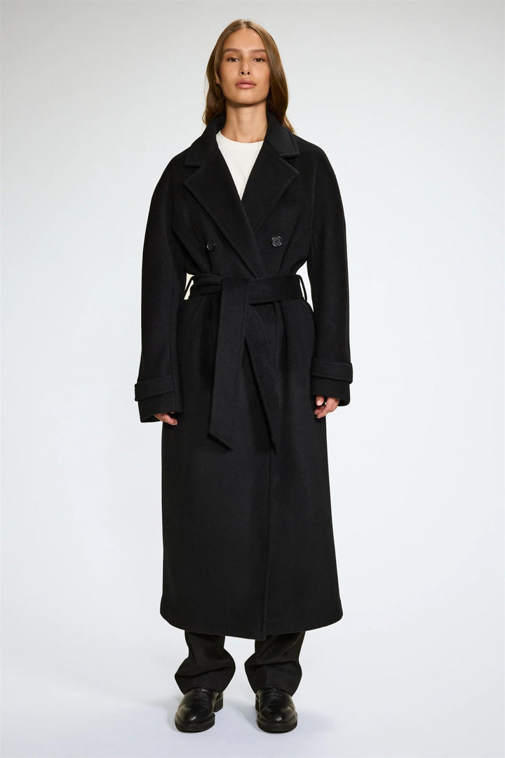 Double Breasted Coat Black