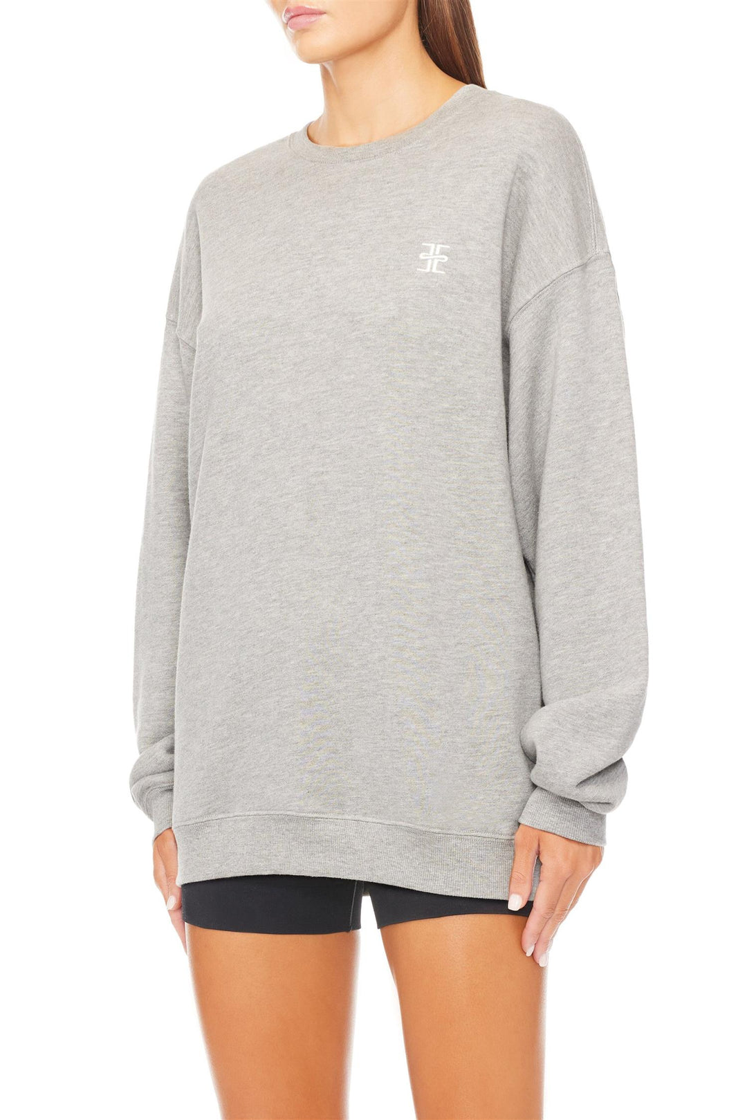 Oversized Crewneck Sweatshirt Heather Grey