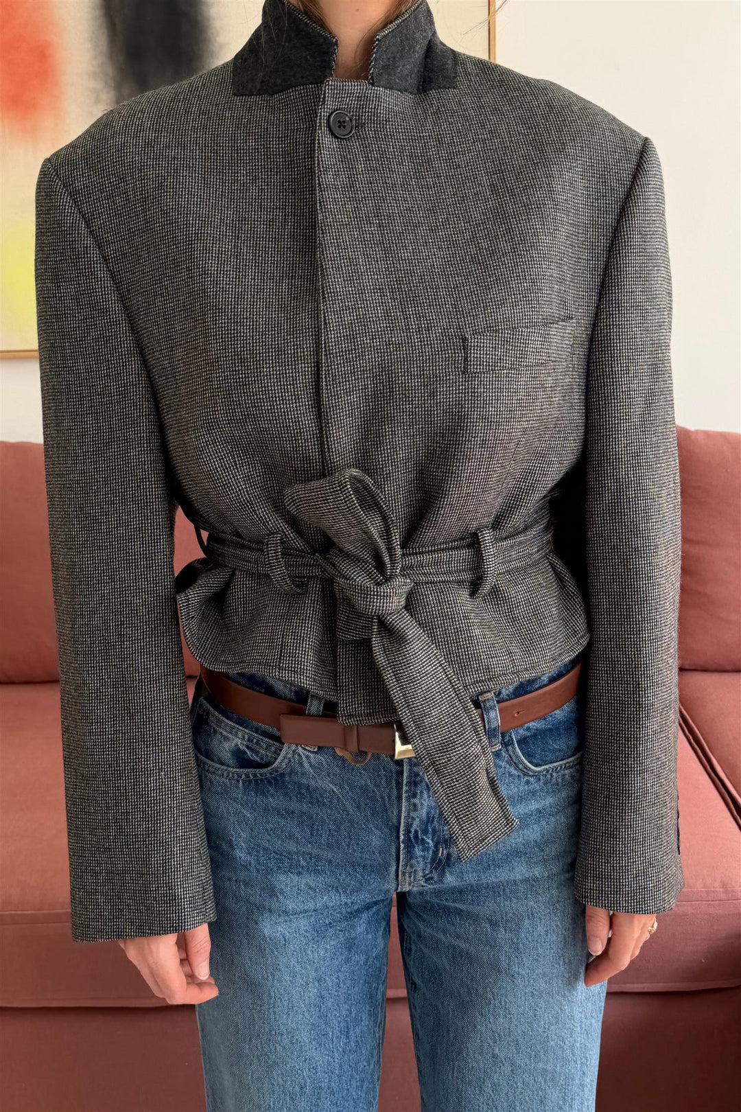 Belted Cropped Blazer BCB1326