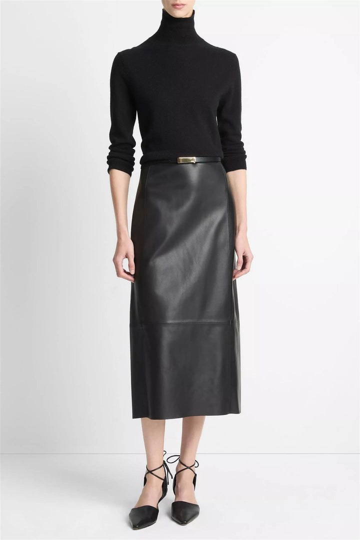 Cashmere-Silk Three-Quarter-Sleeve Sweater Black