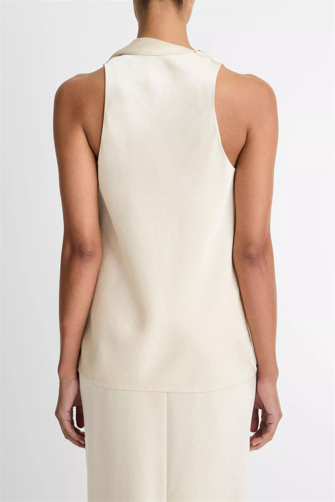 Fluid Satin Scarf Top Bona