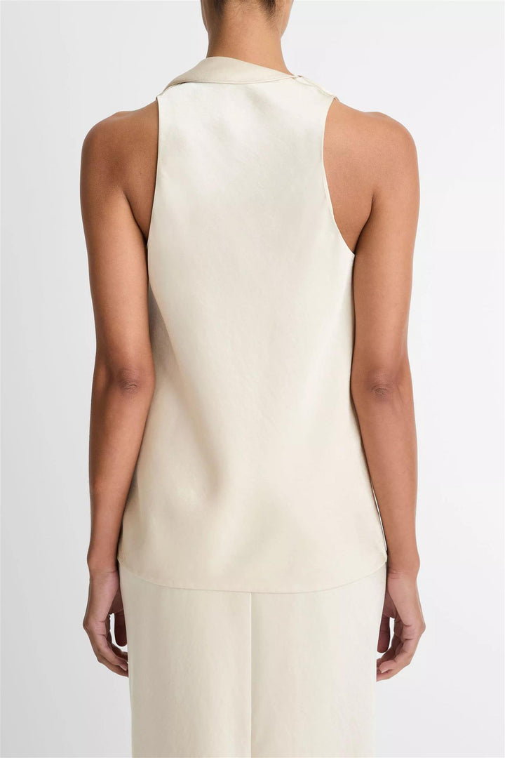 Fluid Satin Scarf Top Bona