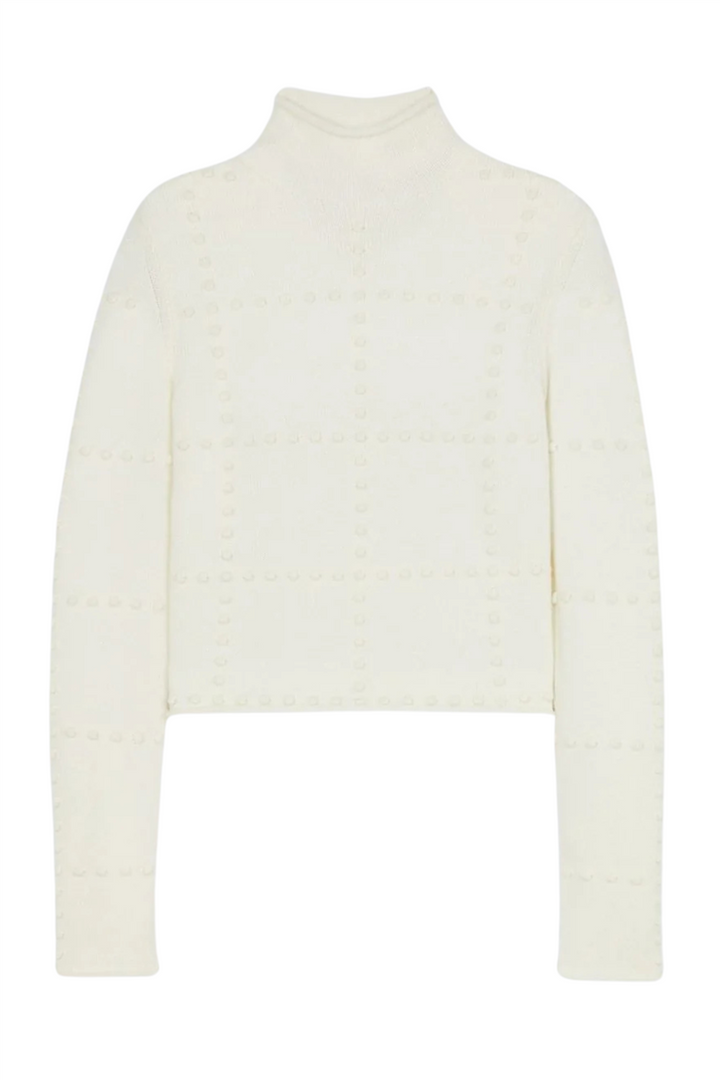 Popcorn Cashmere Wool Top Cream