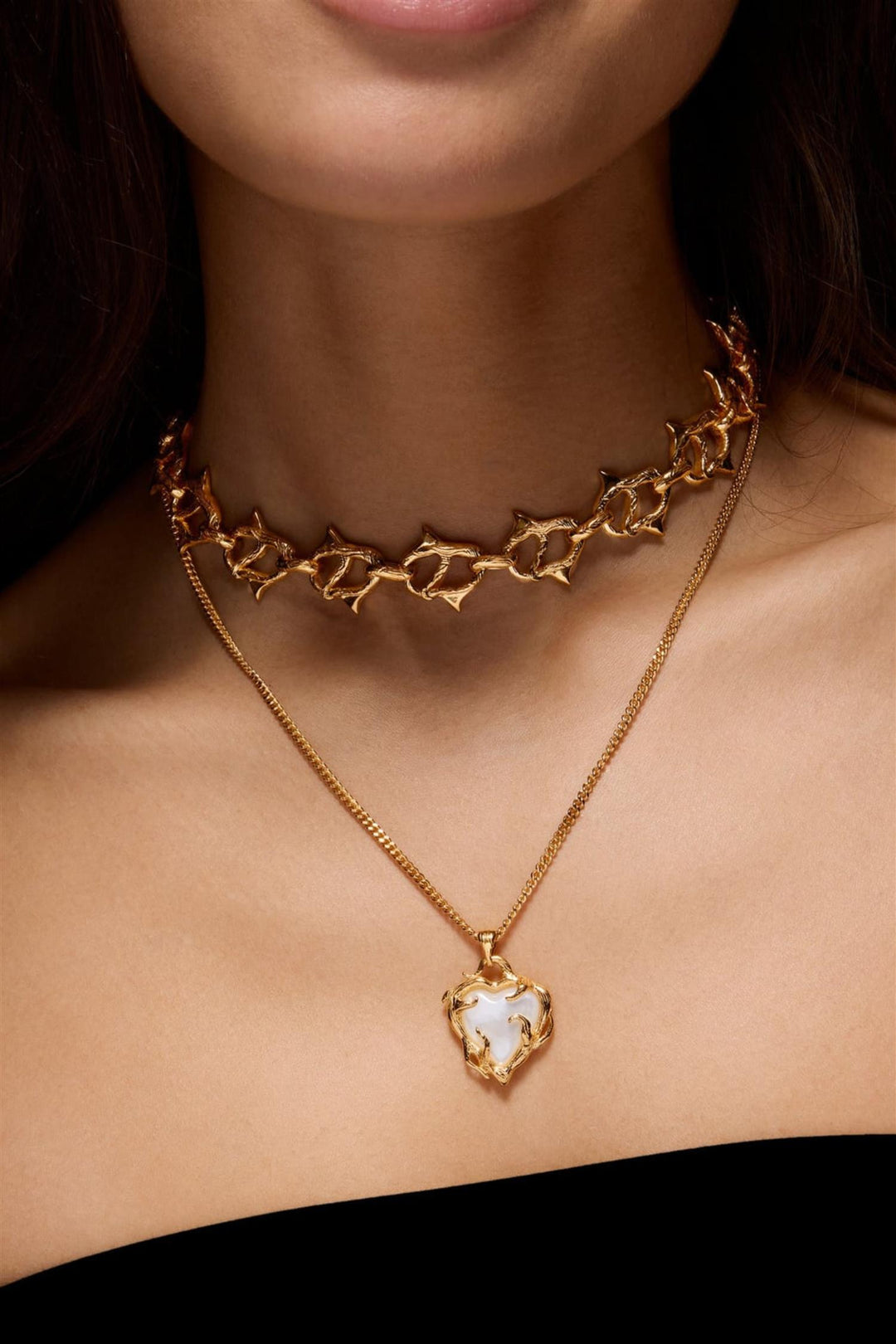 Secret Garden Necklace Gold-plated Silver - Pearl