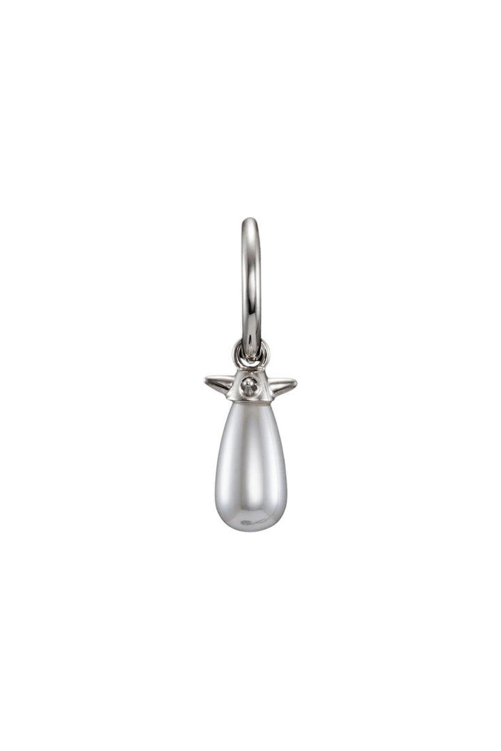 Pearl Tear Earring Silver