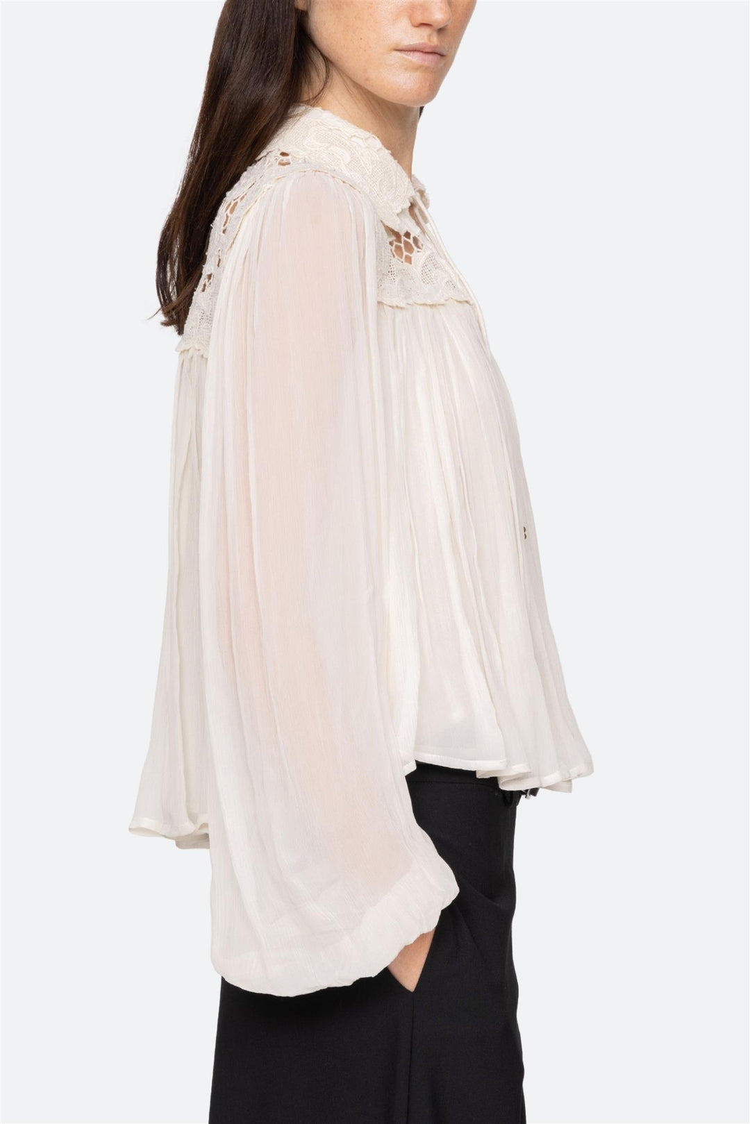 Daphne Long Sleeve Top Cream