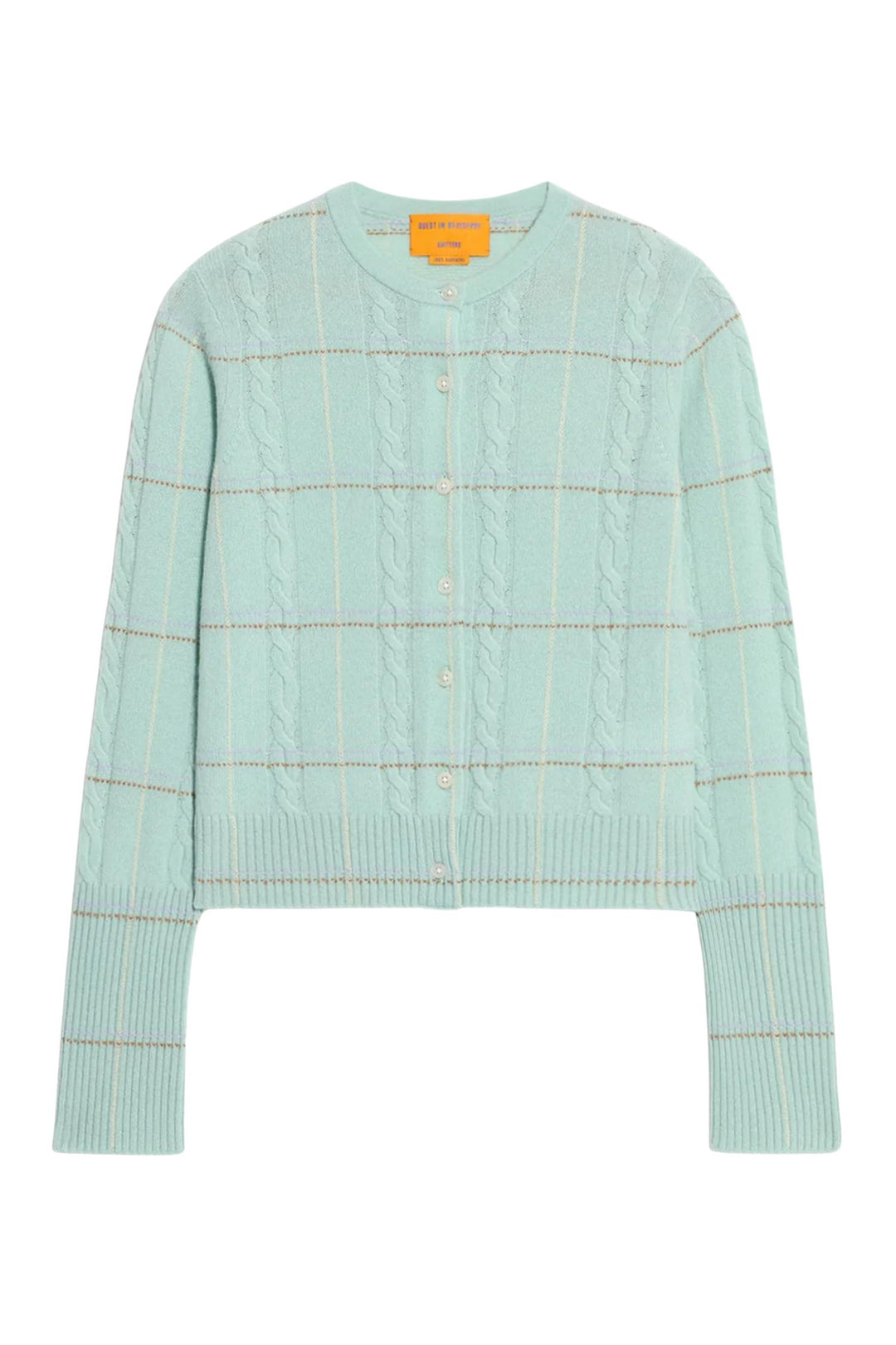 Jane Check Cardigan Seaglass Combo