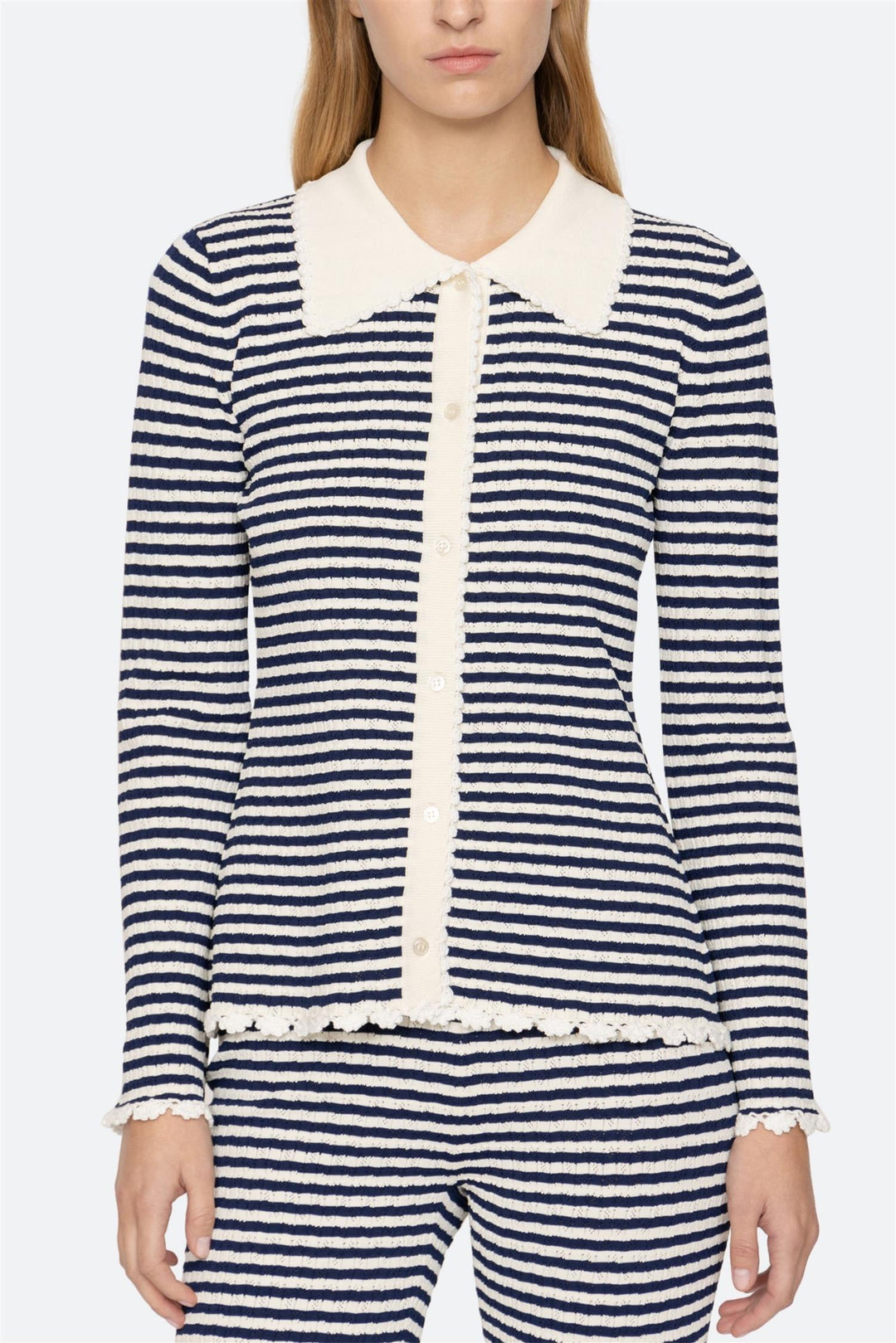 Addy Striped Knit Cardigan Multi