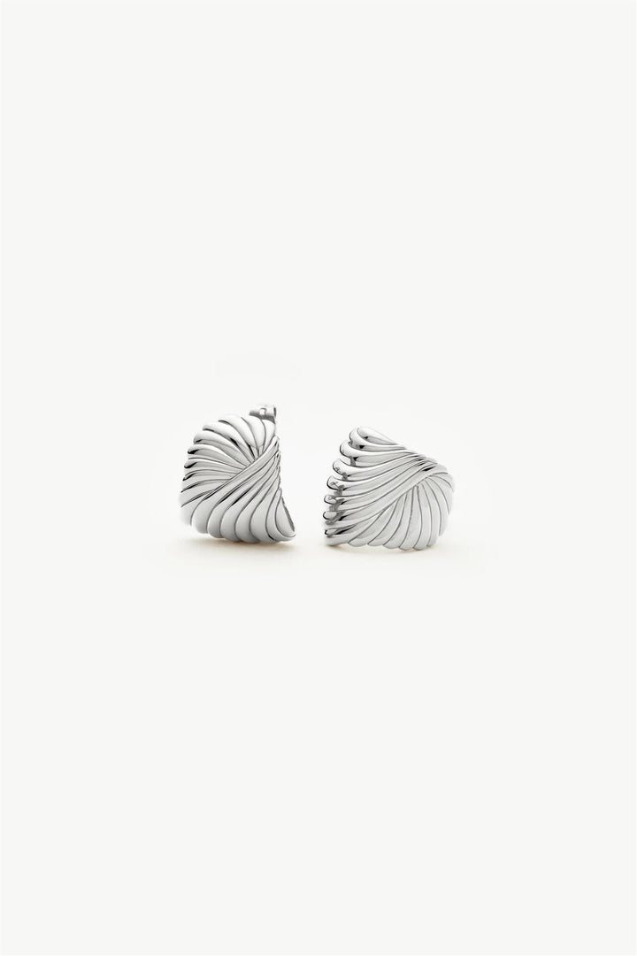 Ripple Stud Earring Silver