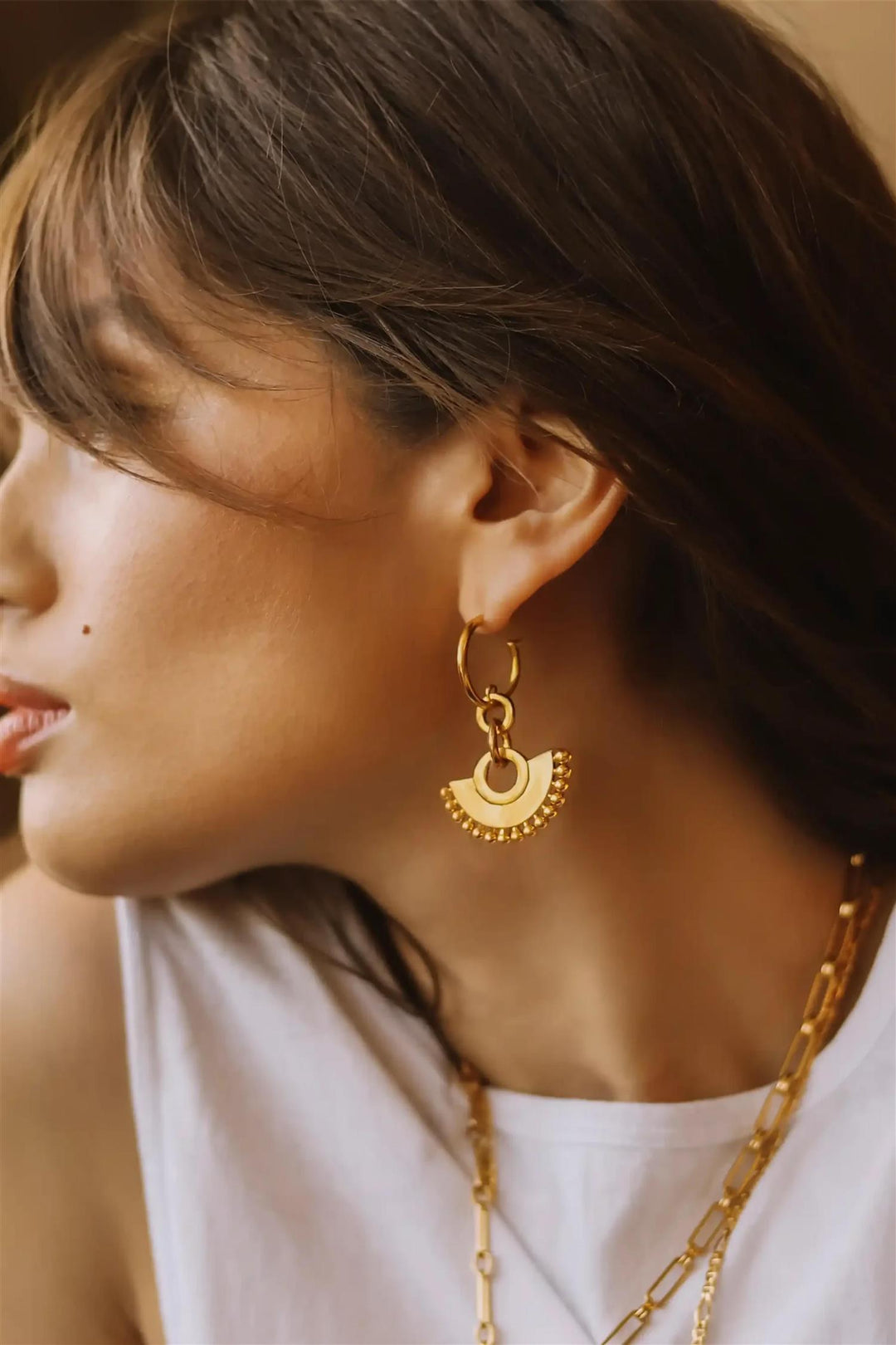 Zenyu Chandelier Hoop Earrings