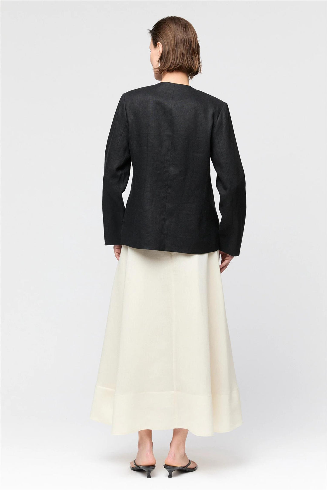 Linen Noir Blazer Jet Black