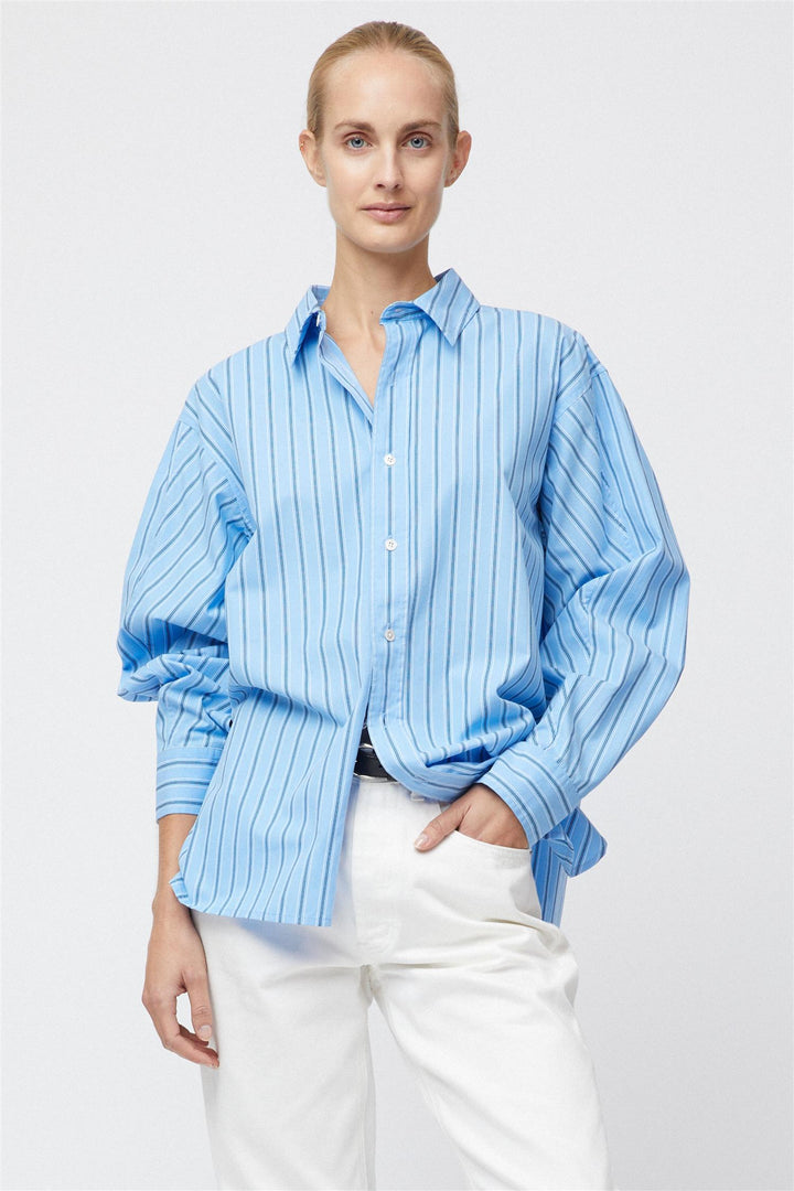 Coastal Shirt Cornflower Blue Stripe