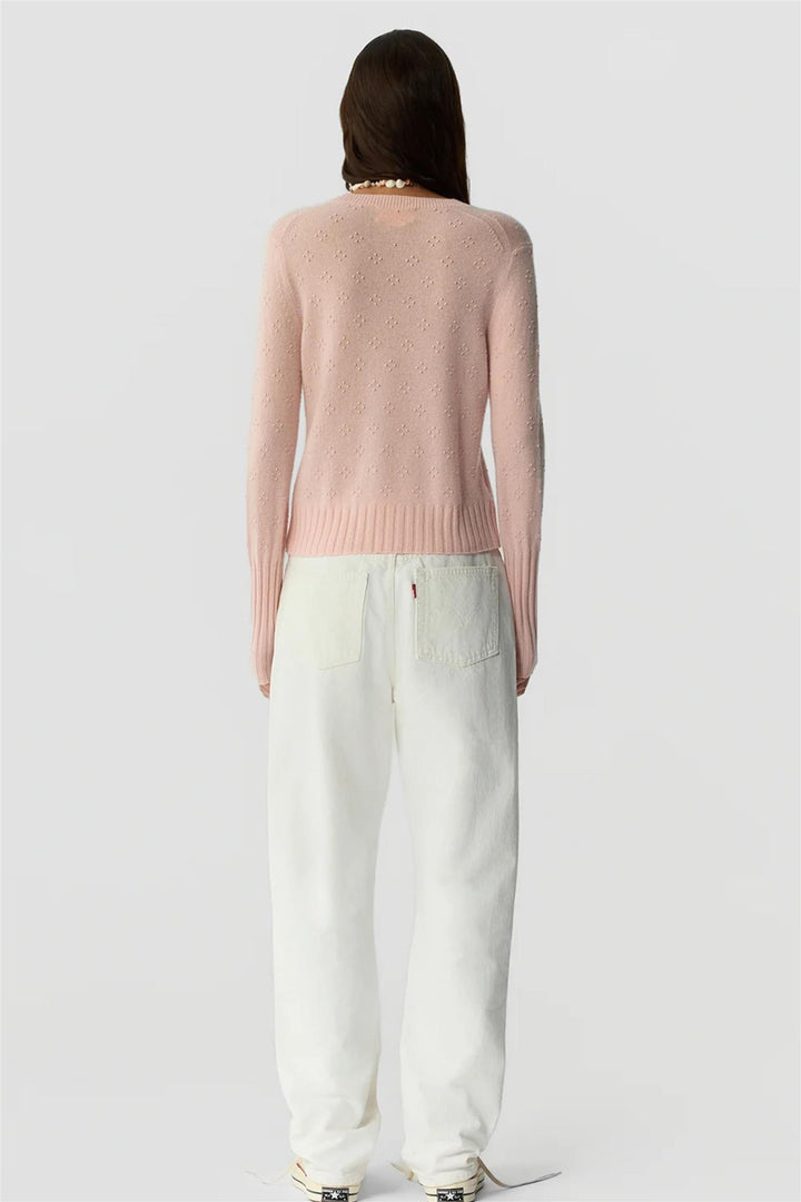 Compass Shrunken Crew Powder Pink