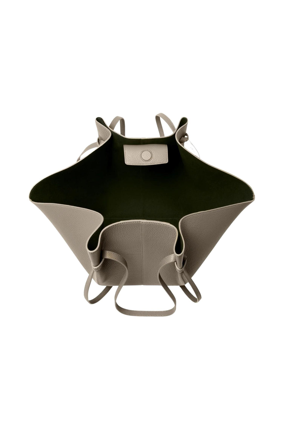 Large Mochi Pebble Grain Leather Taupe
