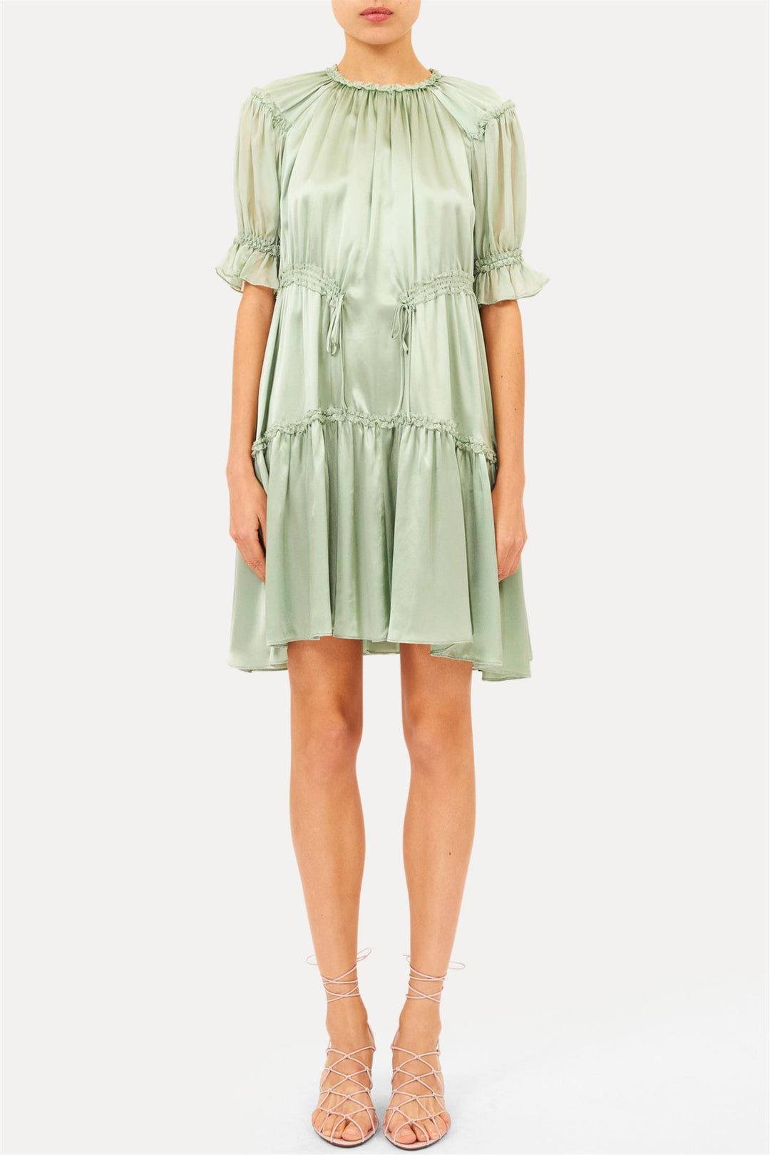 Juliette Short Sleeve Mini Dress Celadon