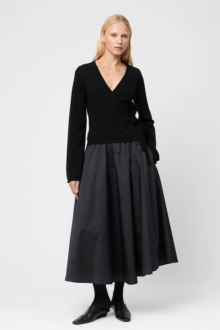 Ballet Wrap Cardigan Jet Black