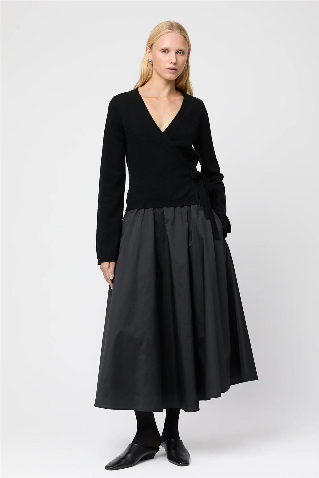 Ballet Wrap Cardigan Jet Black