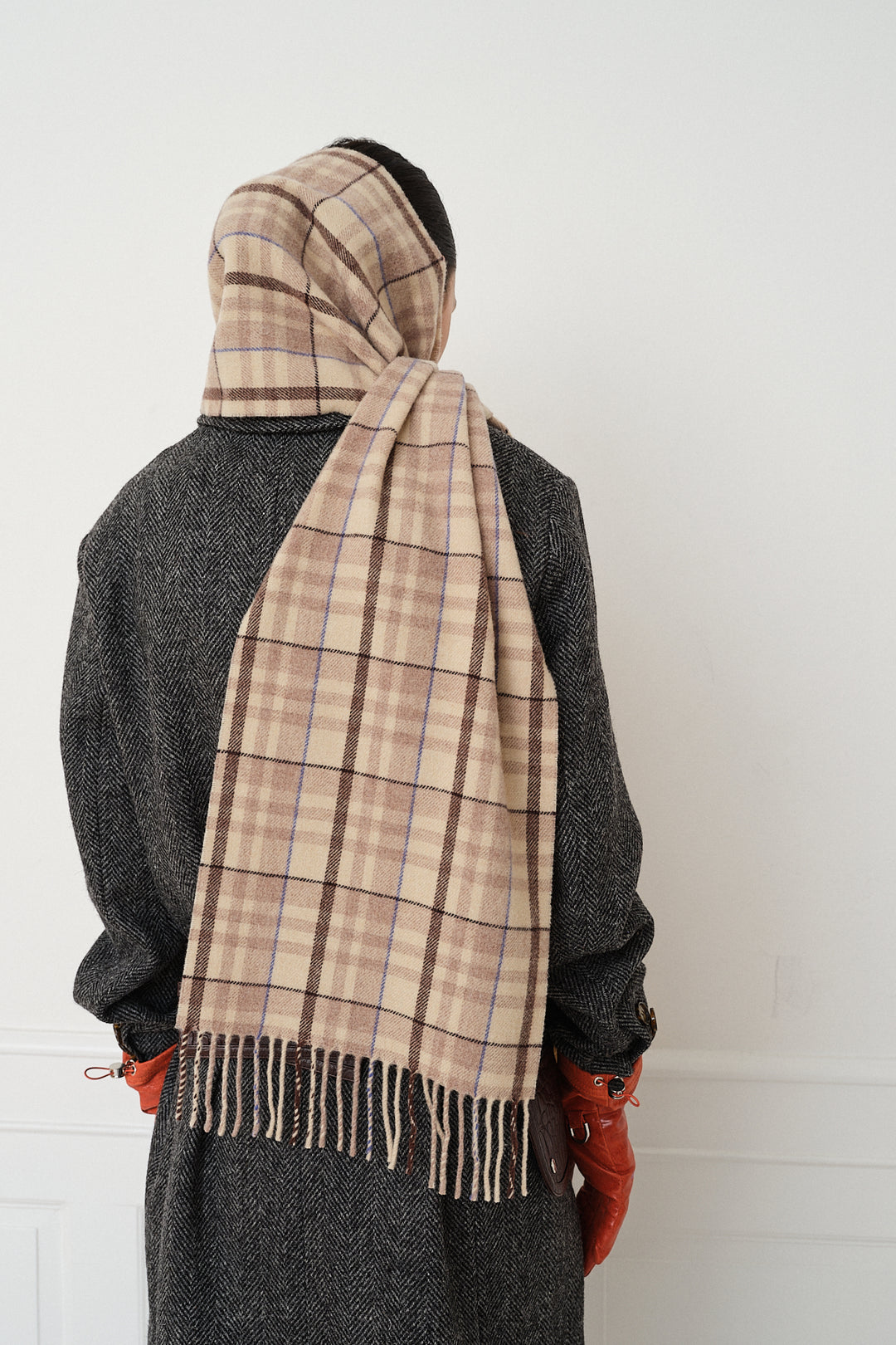 Schatter Scarf Brown Check