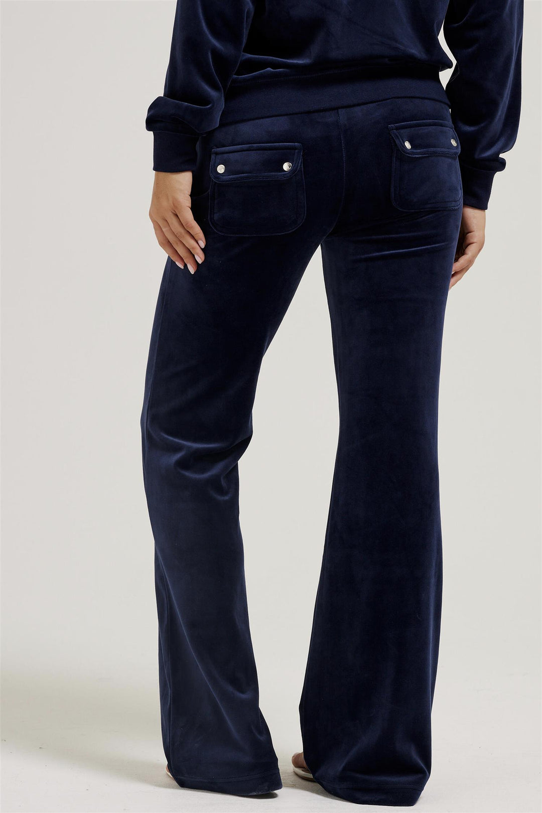 Layla Low Rise Pocketed Velour Pant Night Sky