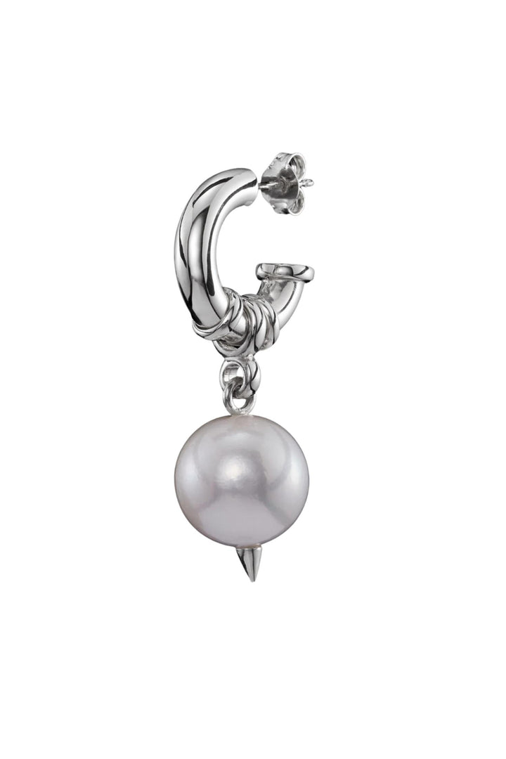 Chunky Pierced Pearl Earring