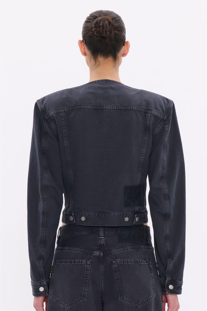 Shirley Cropped Denim Jacket Bull 44 Carbon