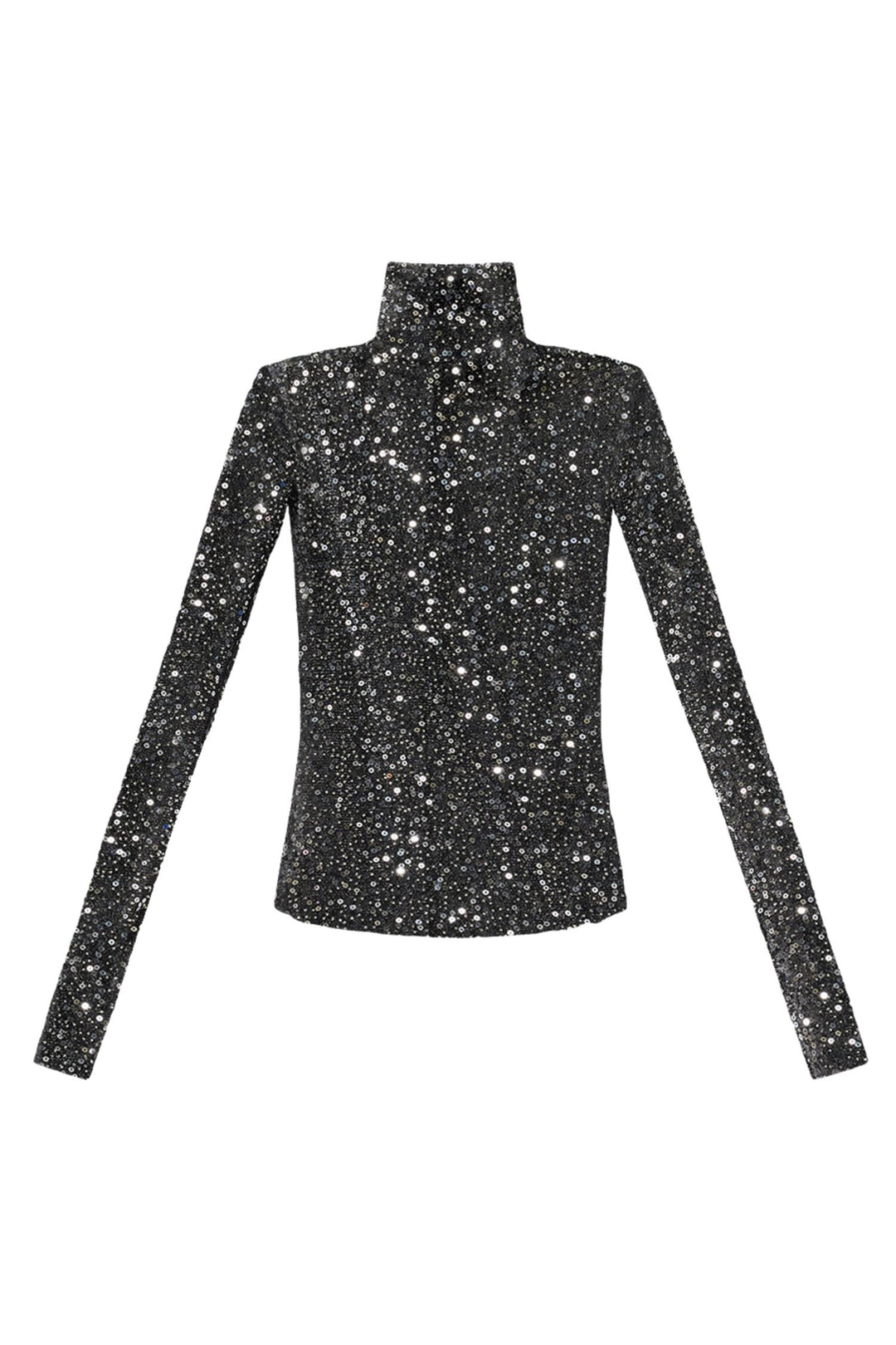 Lou Turtleneck Top Silver