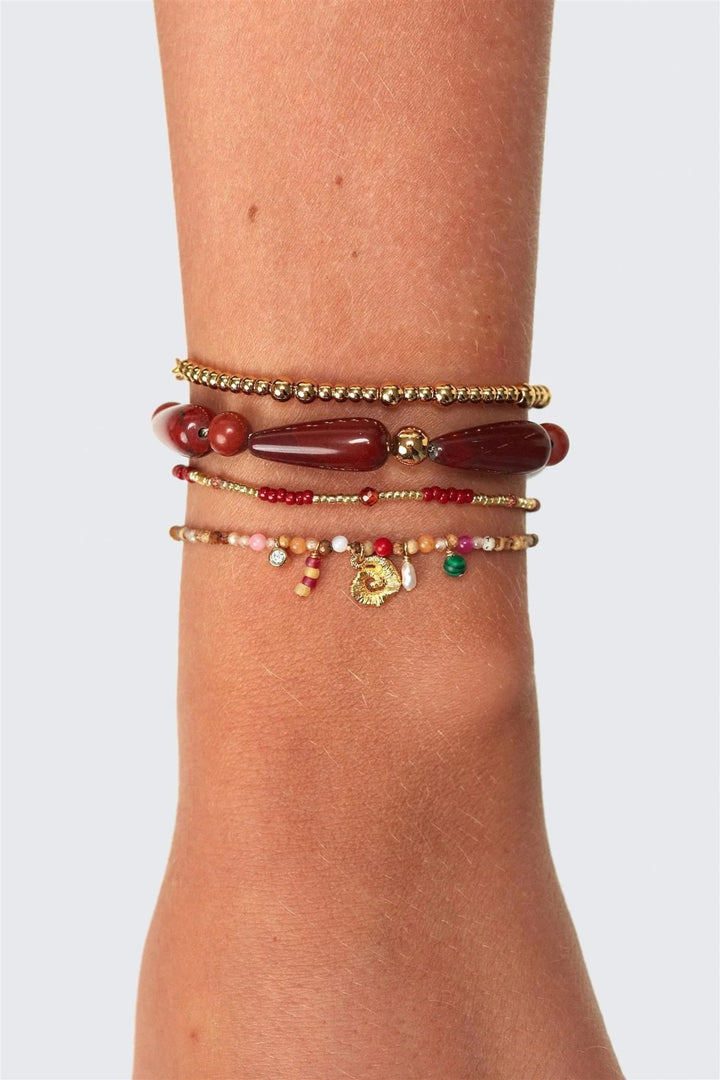 Hot Drops Bracelet Red Jasper