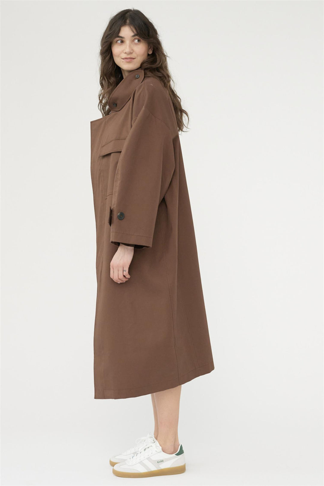 Water Resistant Coat Dusty Brown