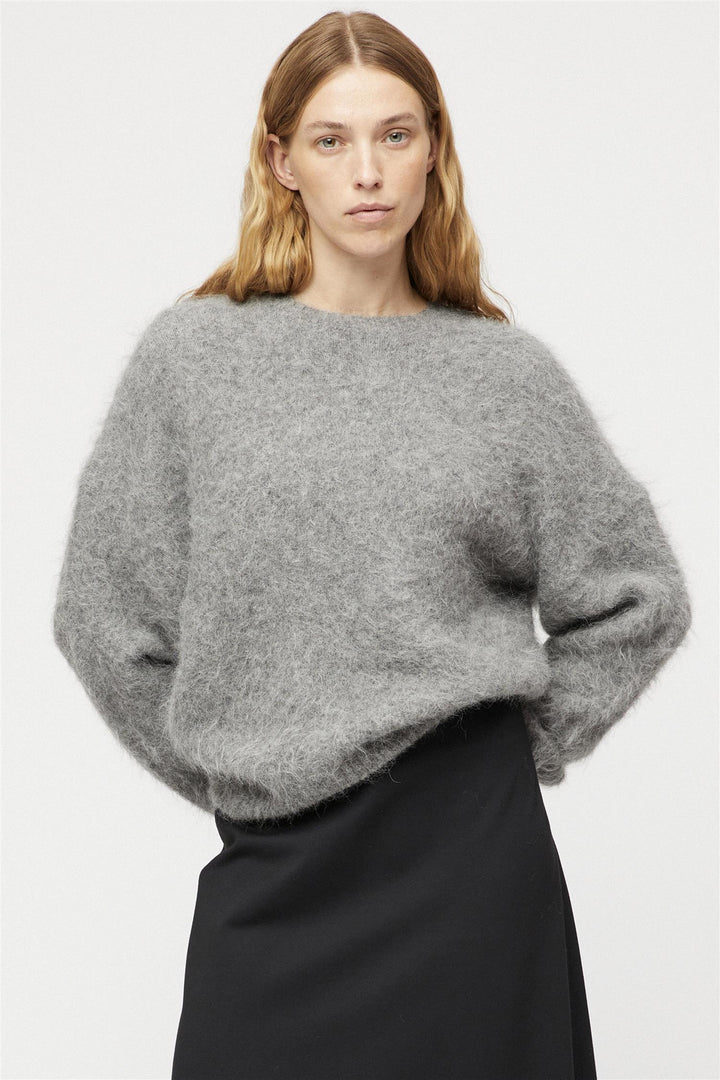 Mountain Oversized Furry Jumper Grey Melange